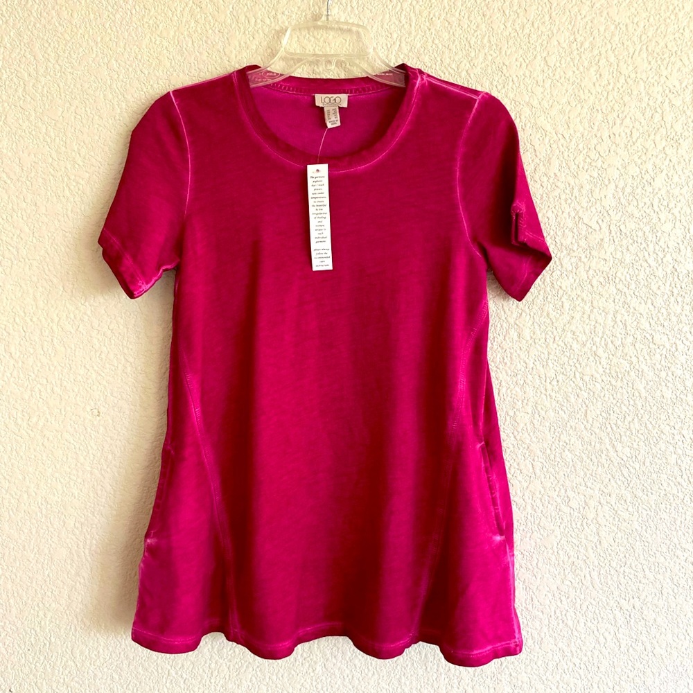 Logo by Lori Goldstein longline Pink Pocket Dress